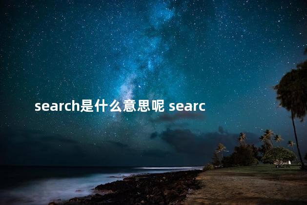 search是什么意思呢 search是什么意思中文